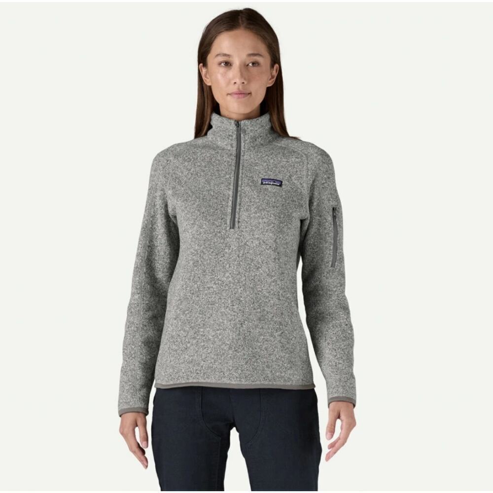 Patagonia Women’s Better Sweater 1/4 Zip Gray Size Large STY25617 *EUC